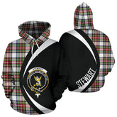 Stewart Dress Modern Tartan Crest Hoodie - Circle Style